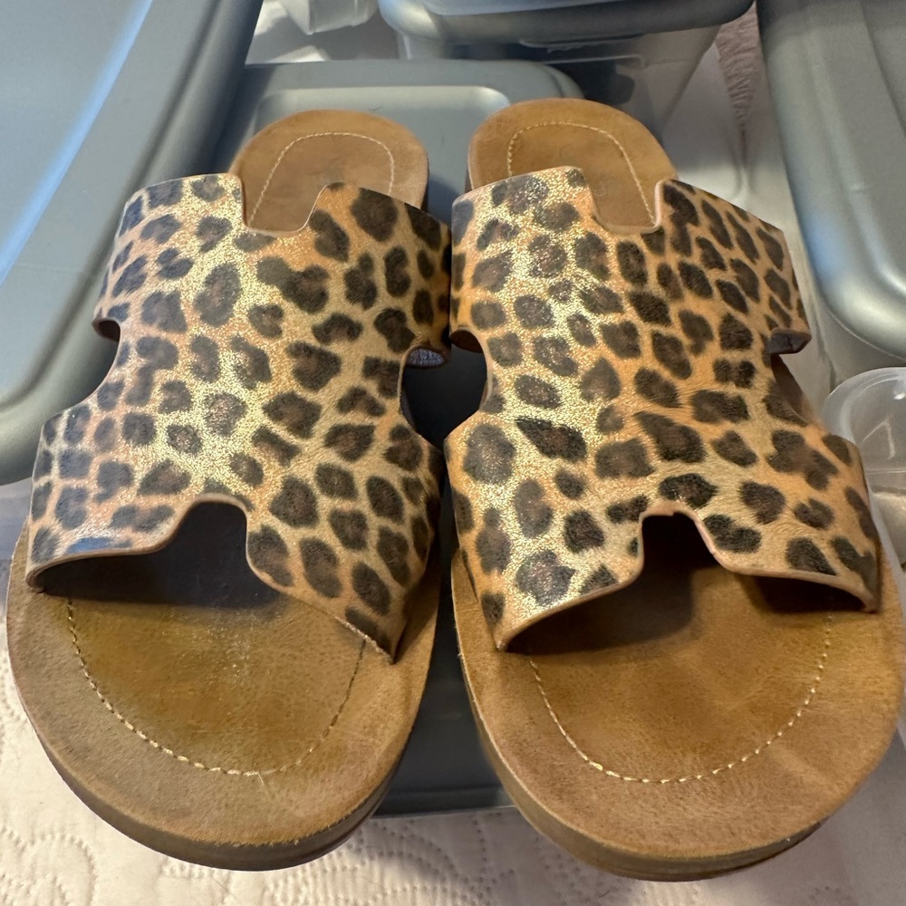 Corky’s Leopard Print Sandals